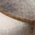 Atlas Bronze Coffee Table with Fabric Knotted Pouffe by Libra Interiors
