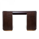 Whitwell Brown Walnut Desk with Grey Marble Top by Libra Interiors