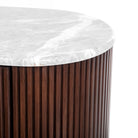 Whitwell Brown Walnut Sideboard with Grey Marble Top by Libra Interiors