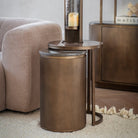 Belvedere Royal Gold Nesting Side Tables Set of 2 by Libra Interiors
