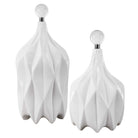 Klara White Bottles - Set of 2 by Uttermost