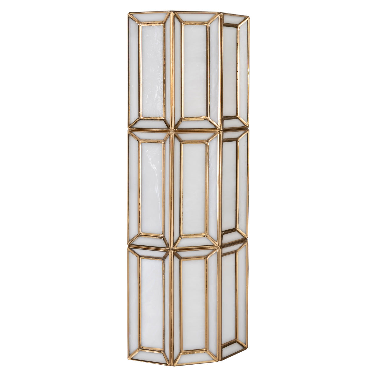 Antique Brass & Opal Glass Wall Light by Richmond Interiors