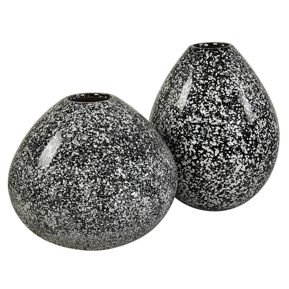 Cosmic Black & White Vases - Set of 2 by Uttermost