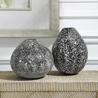 Cosmic Black & White Vases - Set of 2 by Uttermost