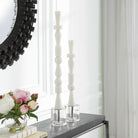 Norte White Stone Sculptures - Set of 2 by Uttermost