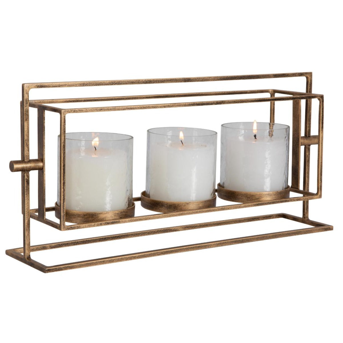 Wenman Gold Triple Candleholder by Uttermost