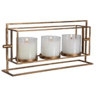 Wenman Gold Triple Candleholder by Uttermost