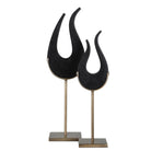 Abstract Flame Sculptures in Black - Set of 2 by Uttermost