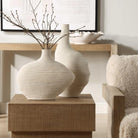 Duostacked Matte White Vases - Set of 2 by Uttermost