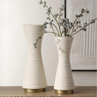 Ridgeline White Vases - Set of 2 by Uttermost
