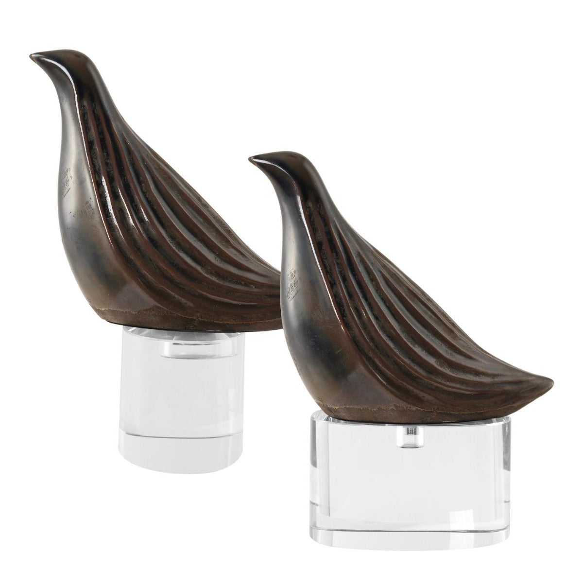 Nesting Bird Gray Sculptures - Set of 2 by Uttermost