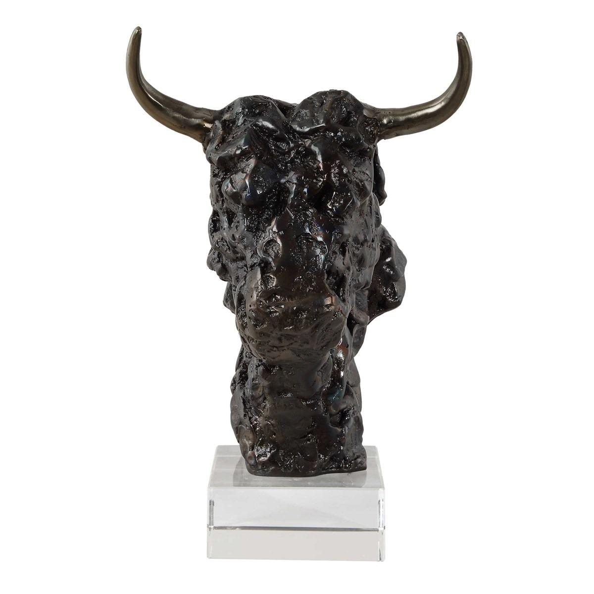 Bison Bust Bronze Sculpture by Uttermost