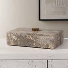 Griseus Travertine Stone Box by Uttermost