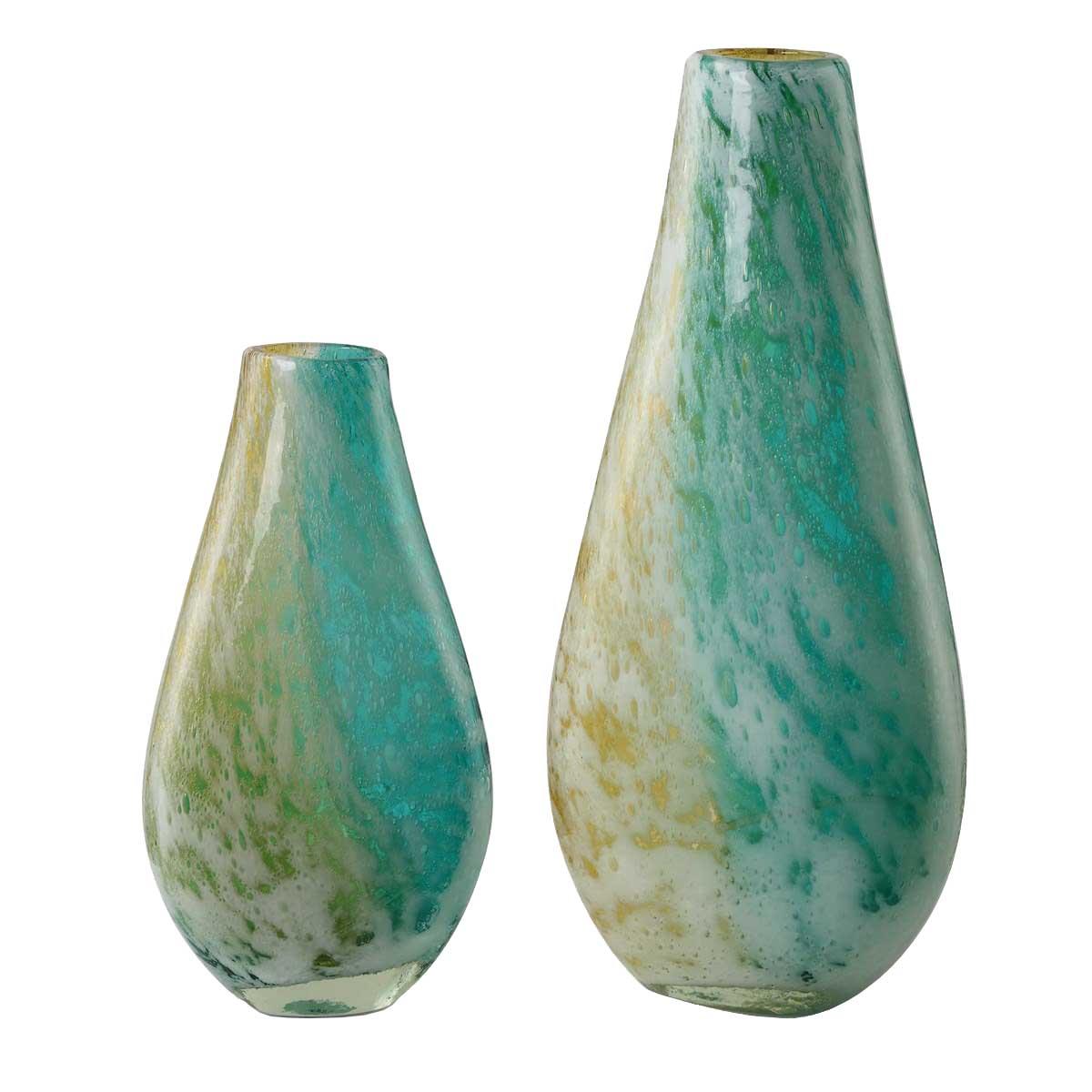 High Tide Glass Vases - Set of 2 by Uttermost