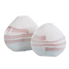 Blush Swirl Glass Vases - Set of 2 by Uttermost