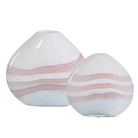 Blush Swirl Glass Vases - Set of 2 by Uttermost