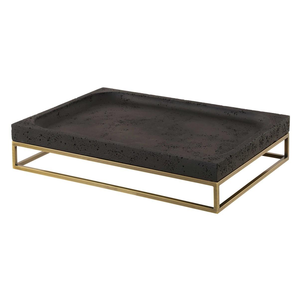 Shadowstone Cast Black Tray by Uttermost