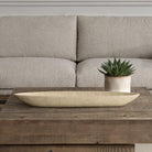 Vessel Cast Ivory Canoe Bowl by Uttermost