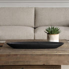 Vessel Cast Black Canoe Bowl by Uttermost
