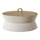 Luxe White Shagreen Round Box by Uttermost