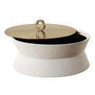 Luxe White Shagreen Round Box by Uttermost
