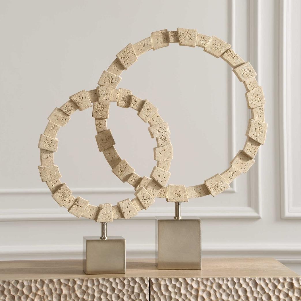 Ivory Fusion Stone Rings - Set of 2 by Uttermost
