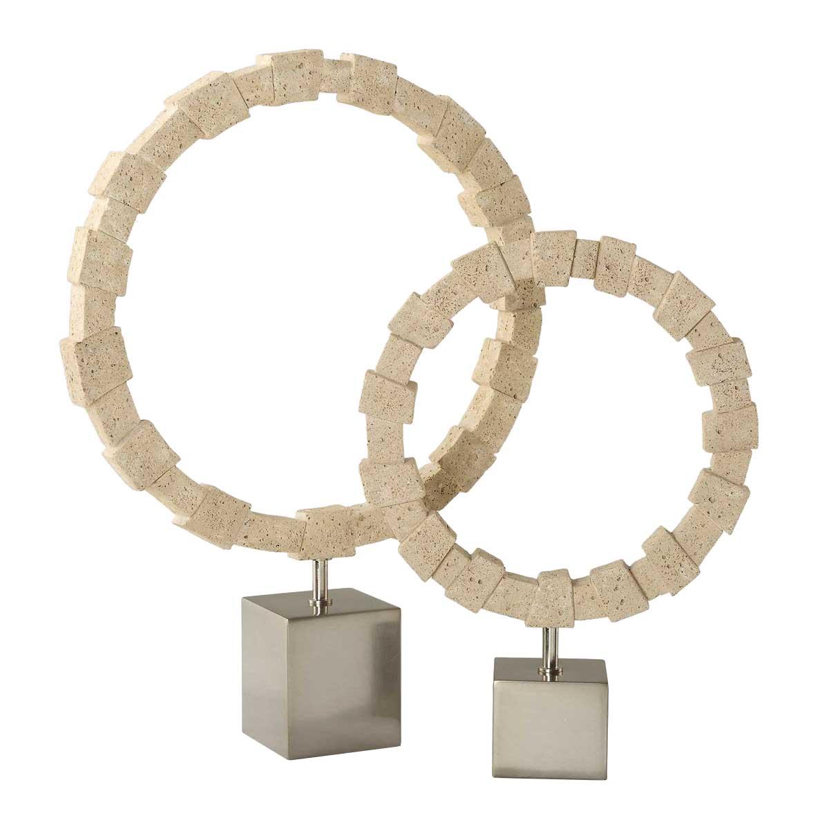 Ivory Fusion Stone Rings - Set of 2 by Uttermost