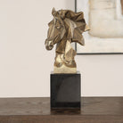 Chiseled Horse Bust Sculpture by Uttermost