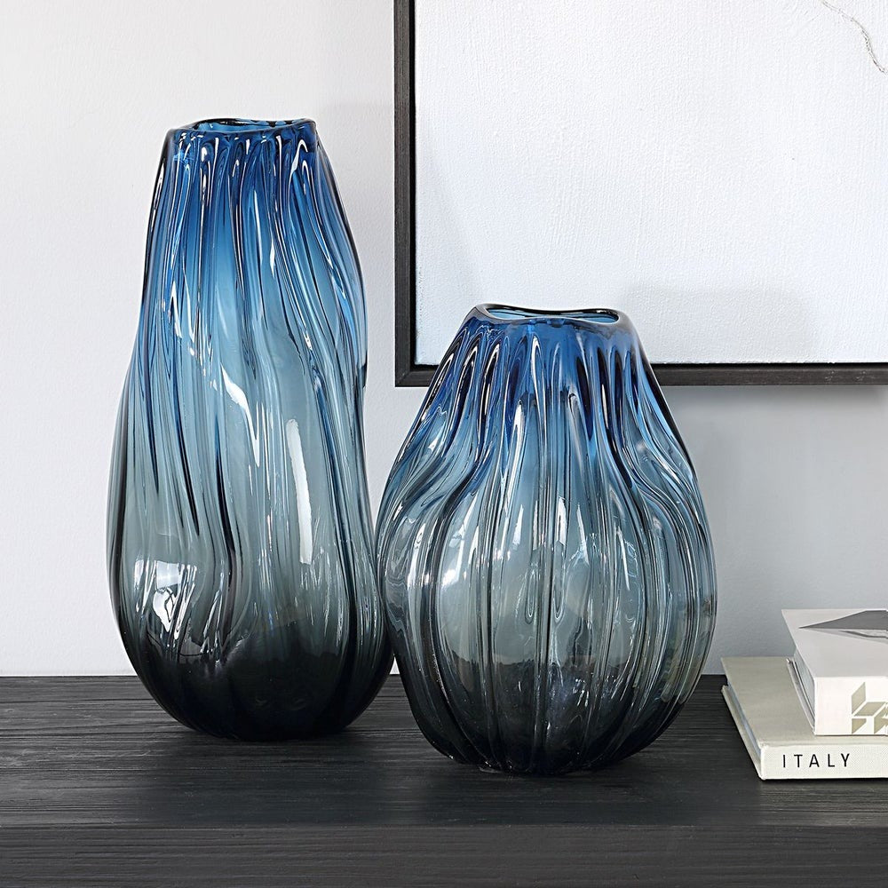 Midnight Horizon Vases Set of 2 by Uttermost