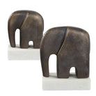 Timeless Tusk Elephant Sculptures in Bronze - Set of 2 by Uttermost
