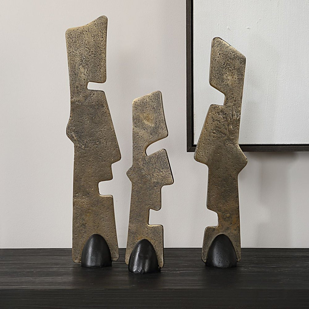 Geometric Echoes Sculptures Set of 3 by Uttermost