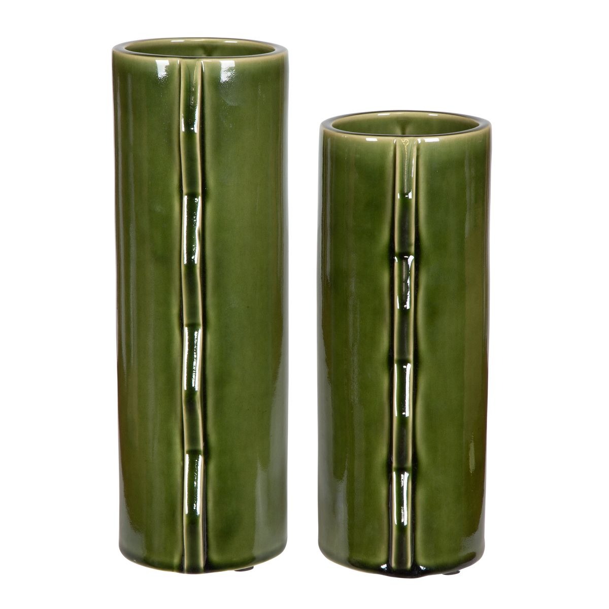 Meander Indoor-Outdoor Green Vases - Set of 2 by Uttermost