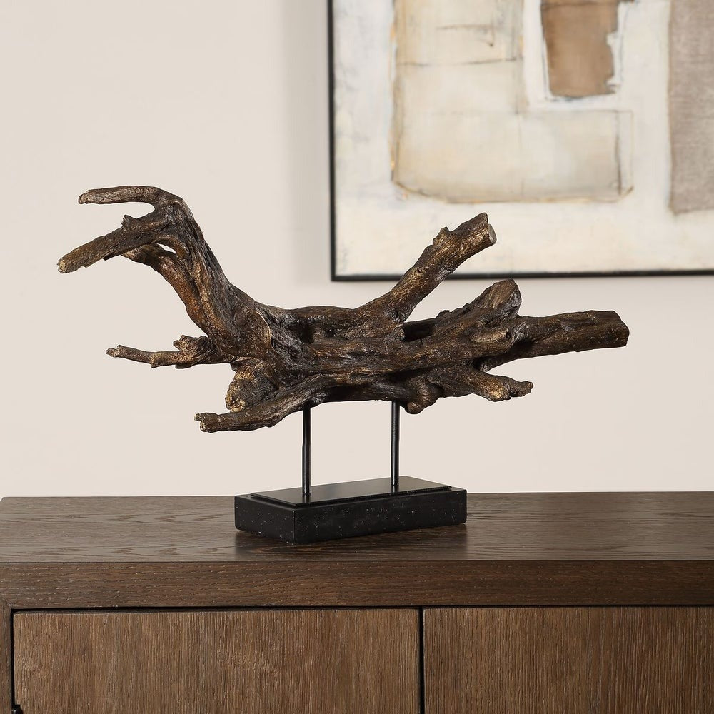 Gilded Branch Sculpture by Uttermost