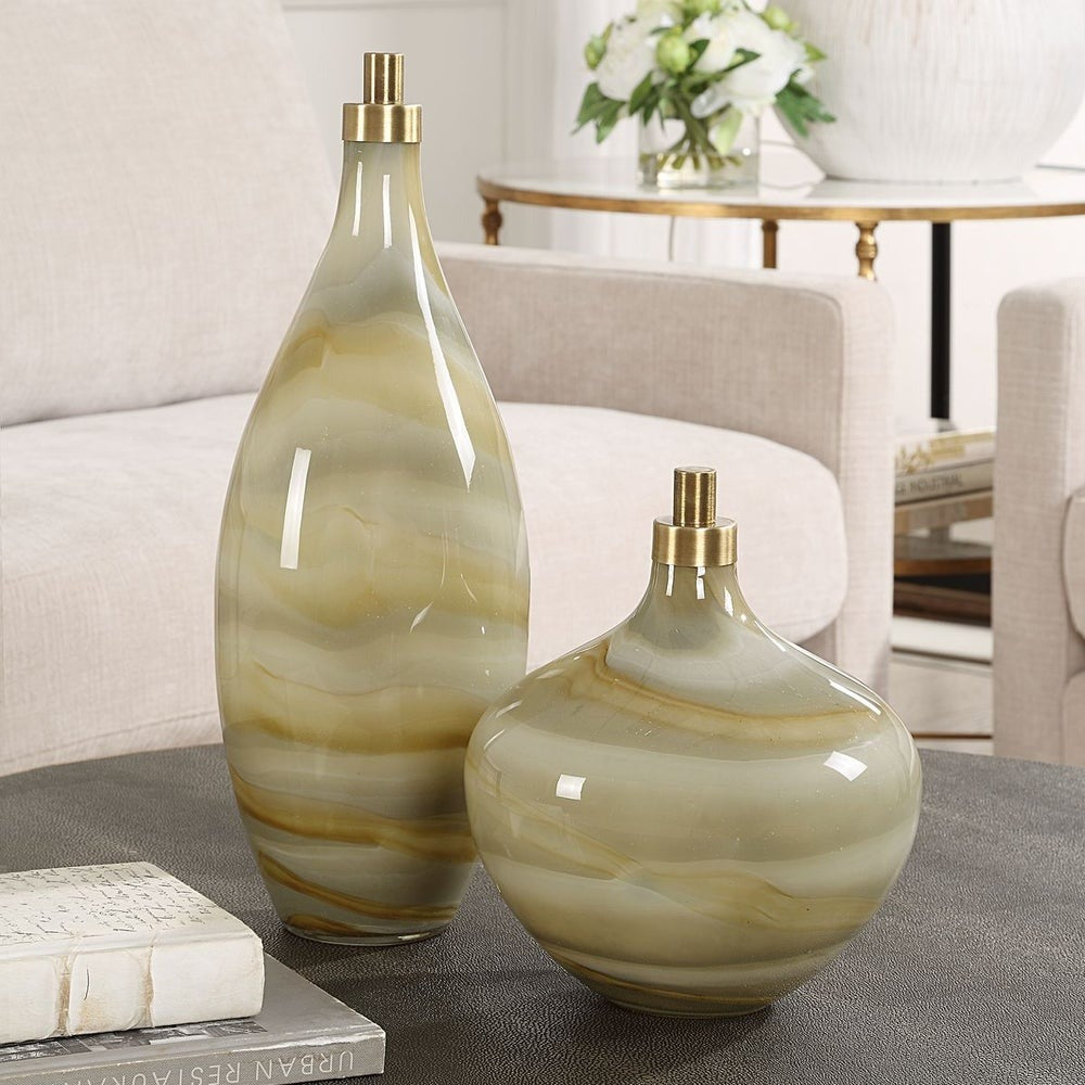 Cascade Bottles Set of 2 by Uttermost