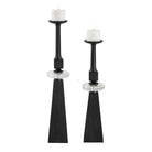 Ebon Glow Candleholders Set of 2 by Uttermost
