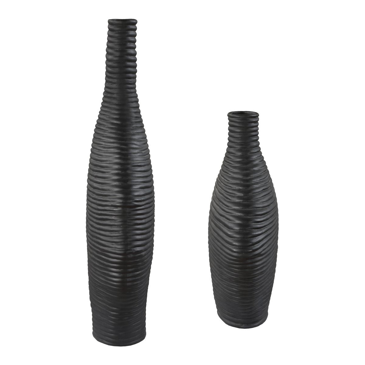 Duostacked Black Vases Set of 2 by Uttermost