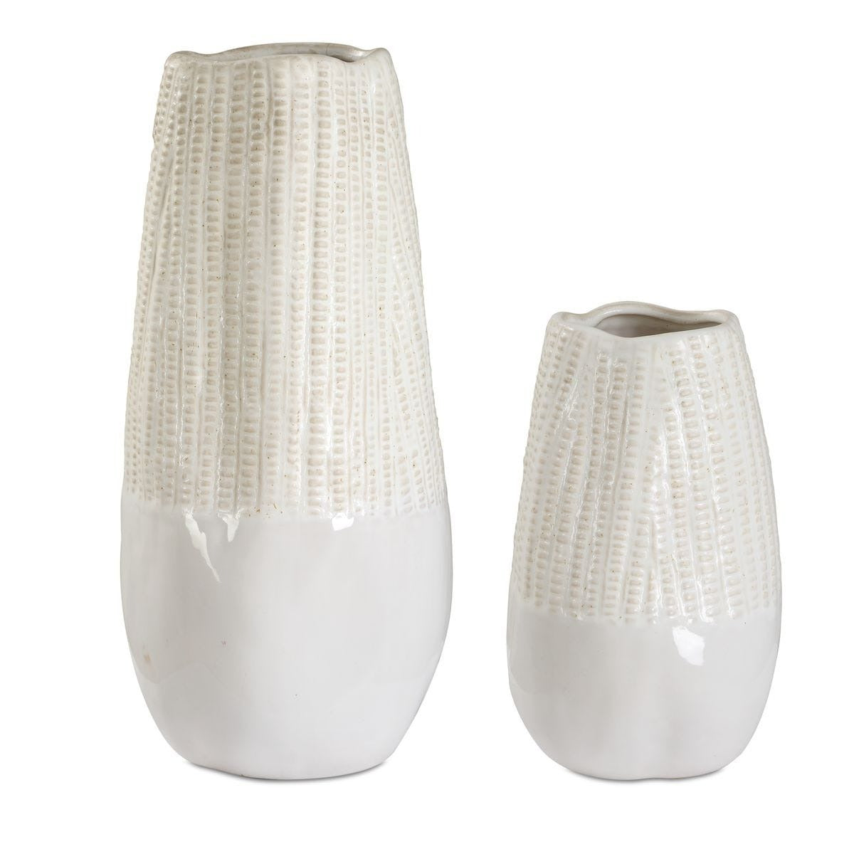 Echo Ridge White Vases Set of 2 by Uttermost