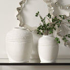 Luna Ridge White Ceramic Vases Set of 2 by Uttermost