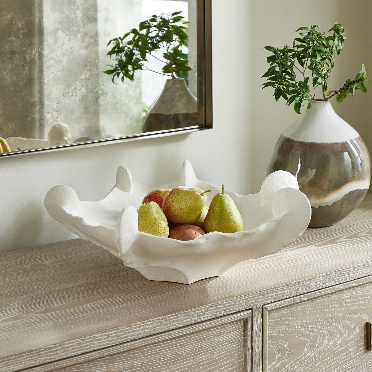 Coral Mirage White Outdoor Bowl by Uttermost