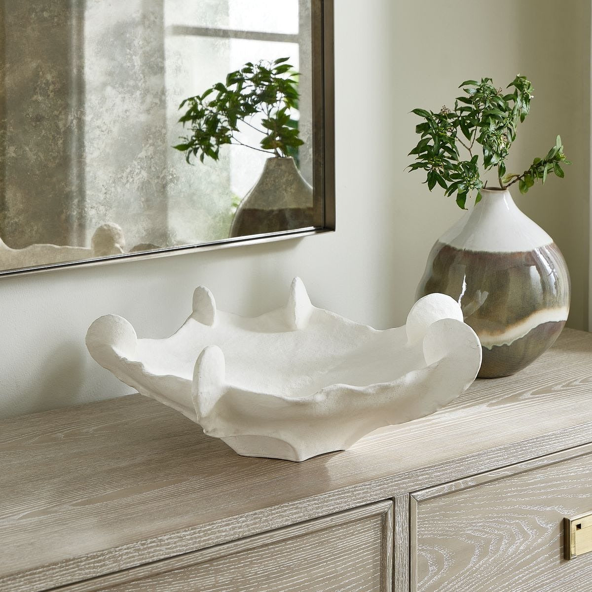 Coral Mirage White Outdoor Bowl by Uttermost