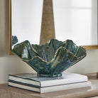 Verdant Bloom Emerald Outdoor Bowl by Uttermost