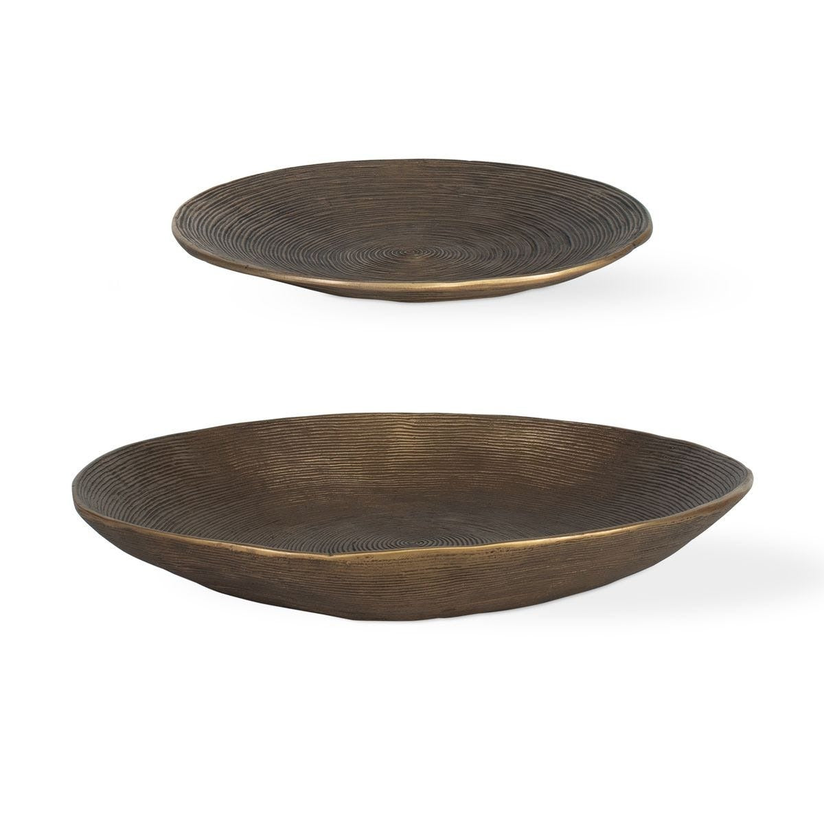 Stratum Round Brass Bowls Set of 2 by Uttermost