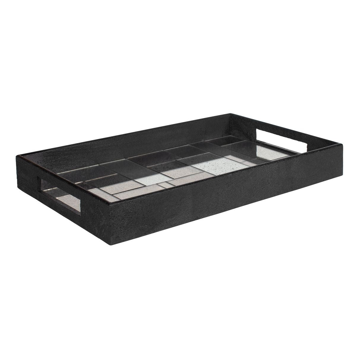 Modern Mosaic Antique Mirrored Tray by Uttermost