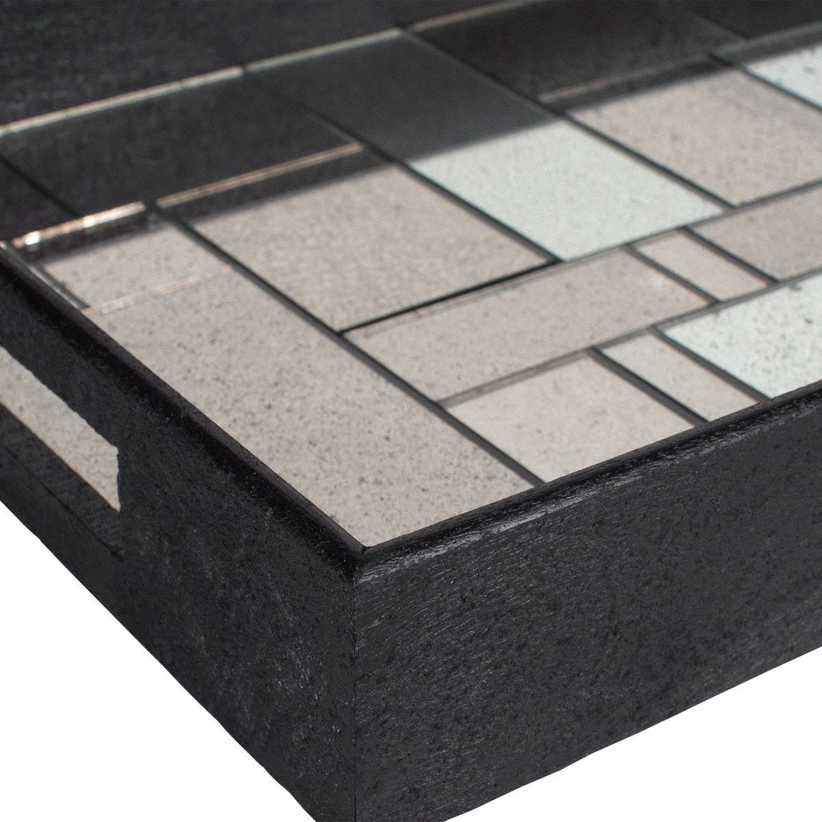 Modern Mosaic Antique Mirrored Tray by Uttermost