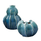 Ocean Wave Outdoor Glazed Vases - Set of 2 by Uttermost