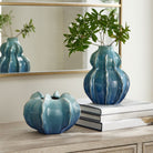 Ocean Wave Outdoor Glazed Vases - Set of 2 by Uttermost
