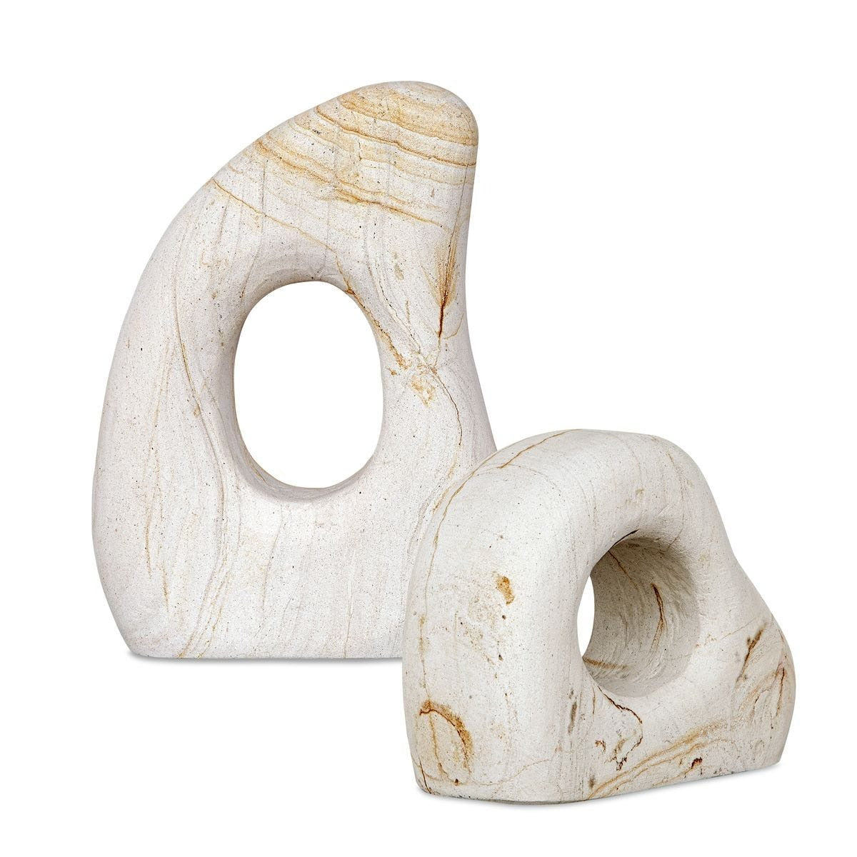 Stone Flow Outdoor Sculptures Set of 2 by Uttermost