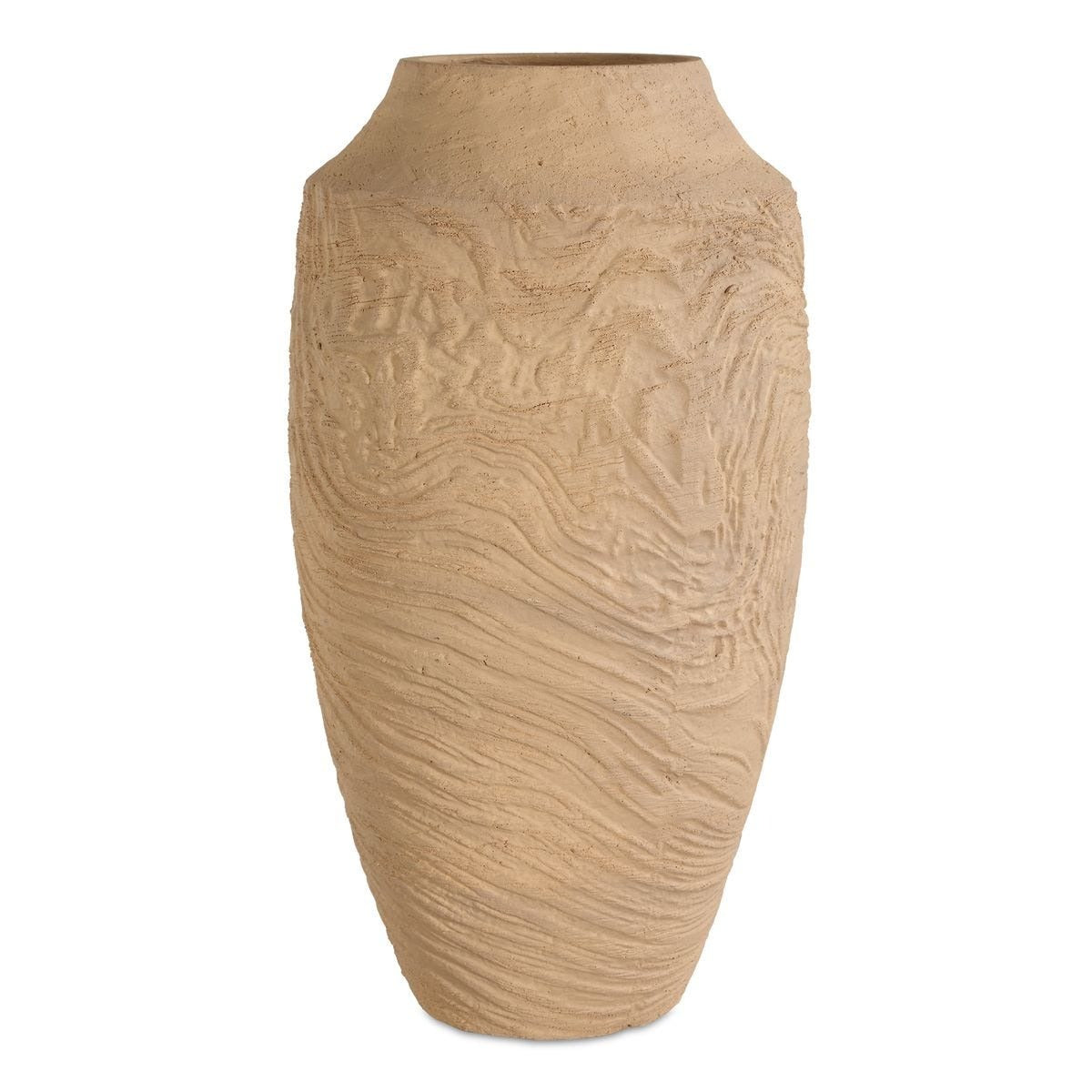 Sandstone Flow Large Terracotta Vase by Uttermost