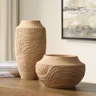 Sandstone Flow Large Terracotta Vase by Uttermost