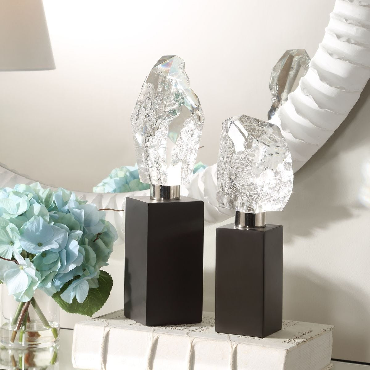 Crystal Peak Sculptures Set of 2 by Uttermost